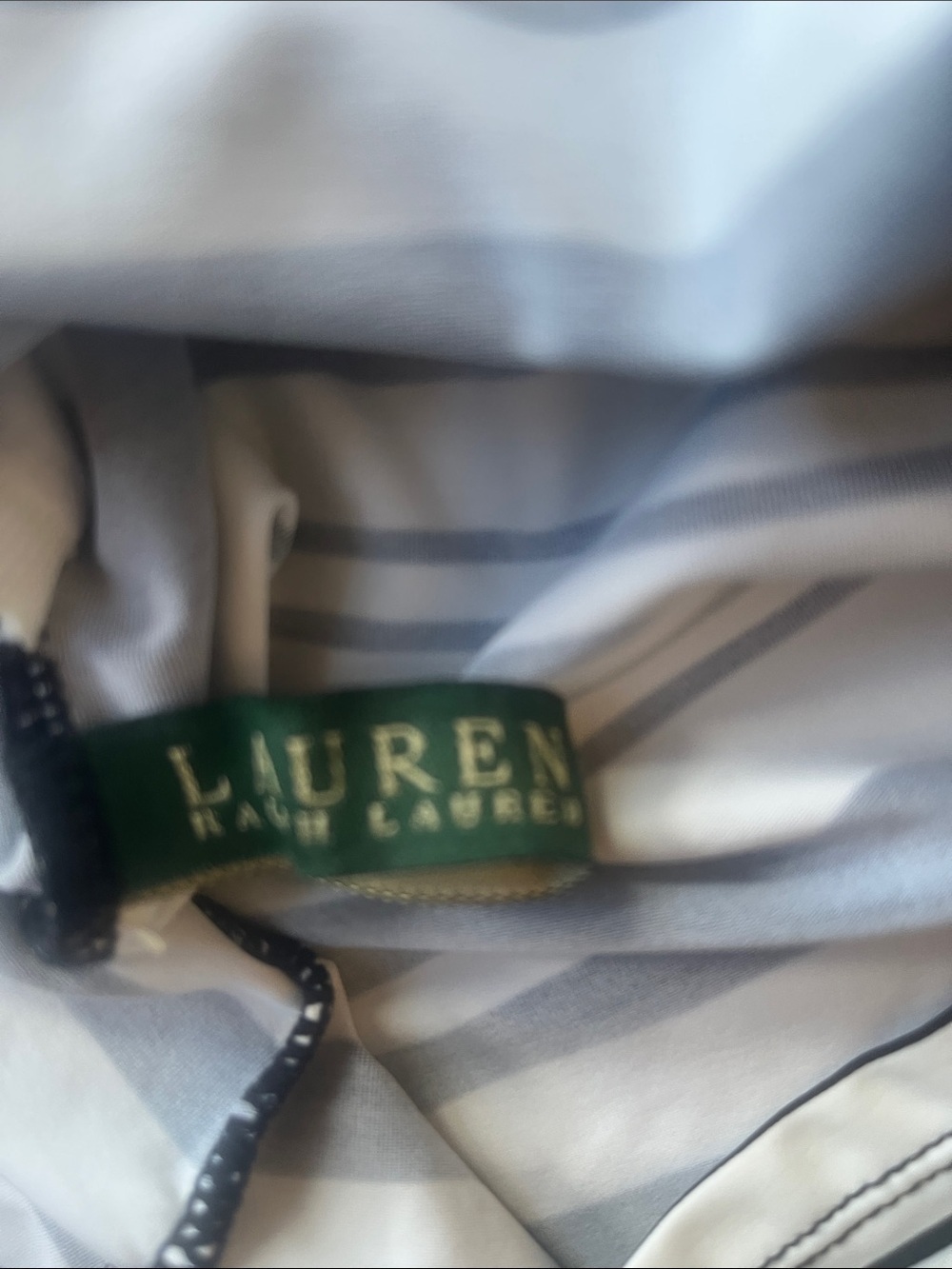 Lauren Ralph Lauren Black and White Striped Halter Swim Top - Picture 8 of 8
